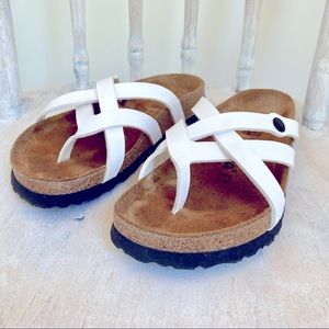 Betula by Birkenstock Vinja Patent White Size 37 Almost New Condition